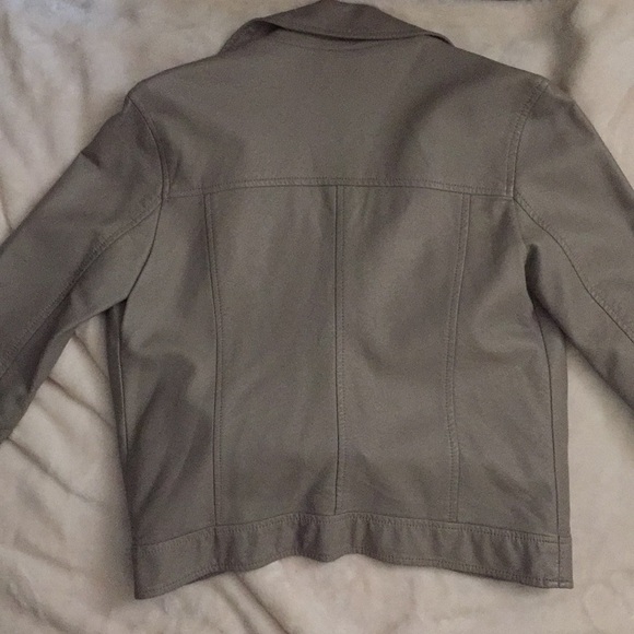 Beige leather jacket - Picture 4 of 6